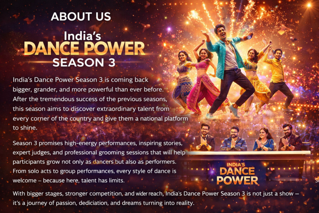 India's Dance Power TV reality show dance competition banner